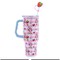 Strawberry Shortcake Pink Pattern 40-Ounce Stainless Steel Tumbler With Handle